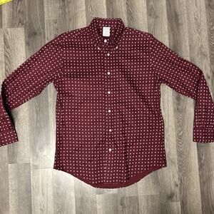brooks brother regent dress shirt maroon Size Medium